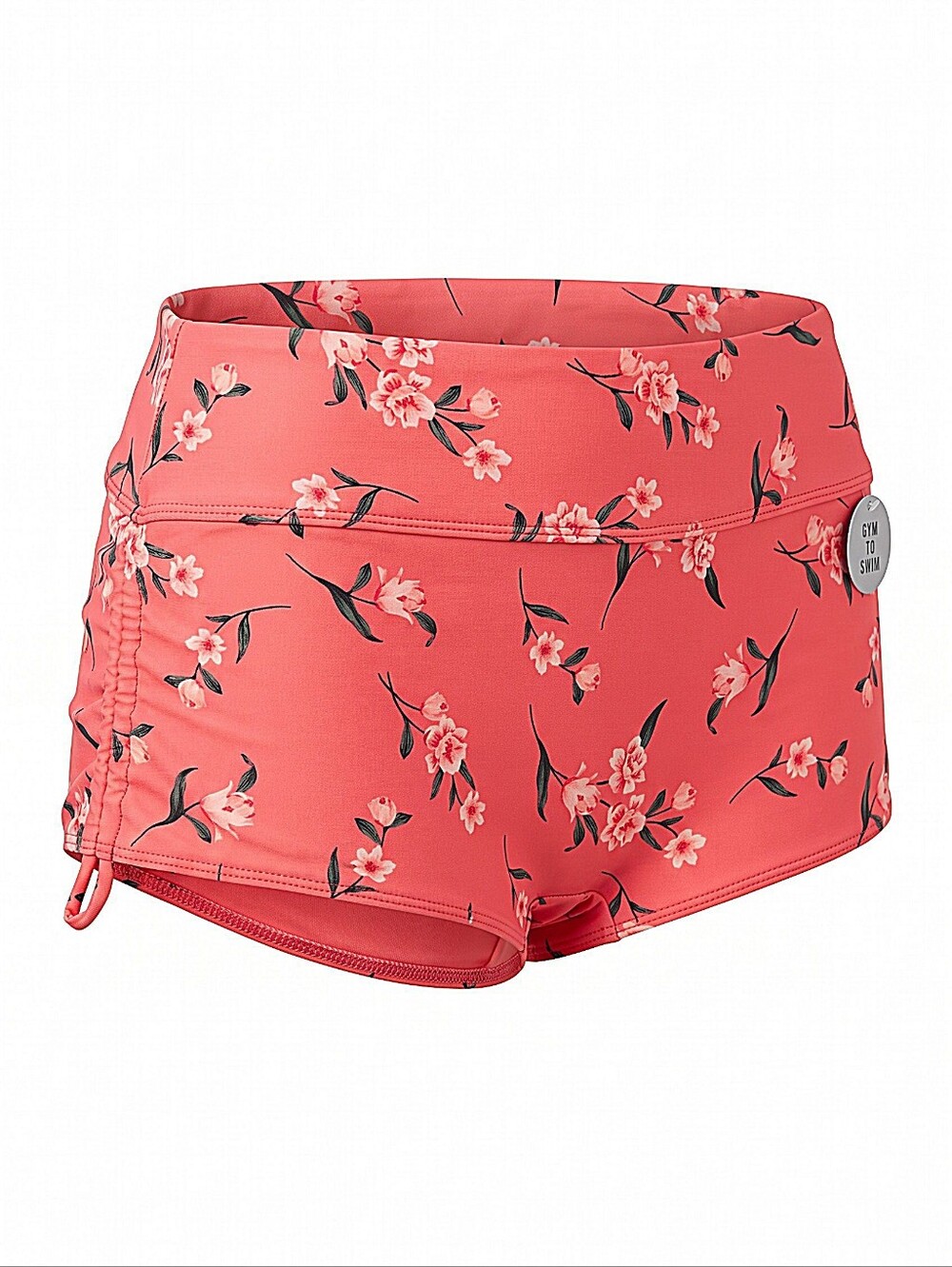 NWT! PINK Women's Coral Floral Active Shorts-Gym To Swim